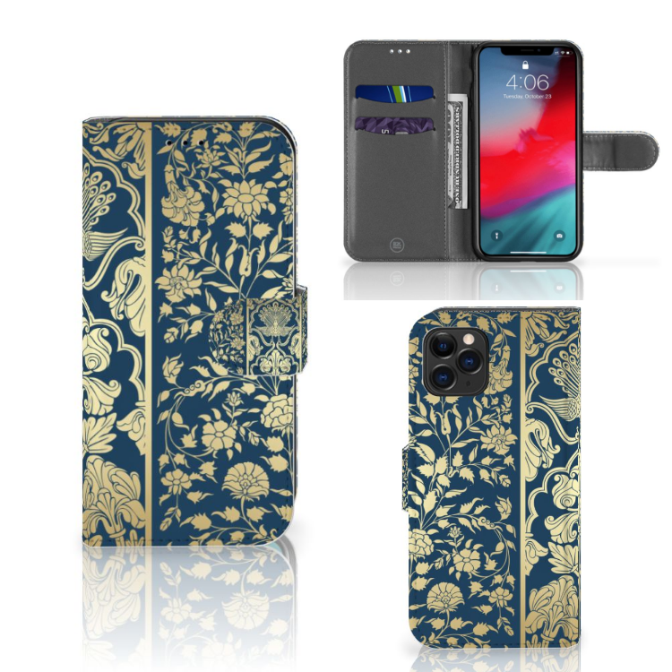 Apple iPhone 11 Pro Hoesje Beige Flowers