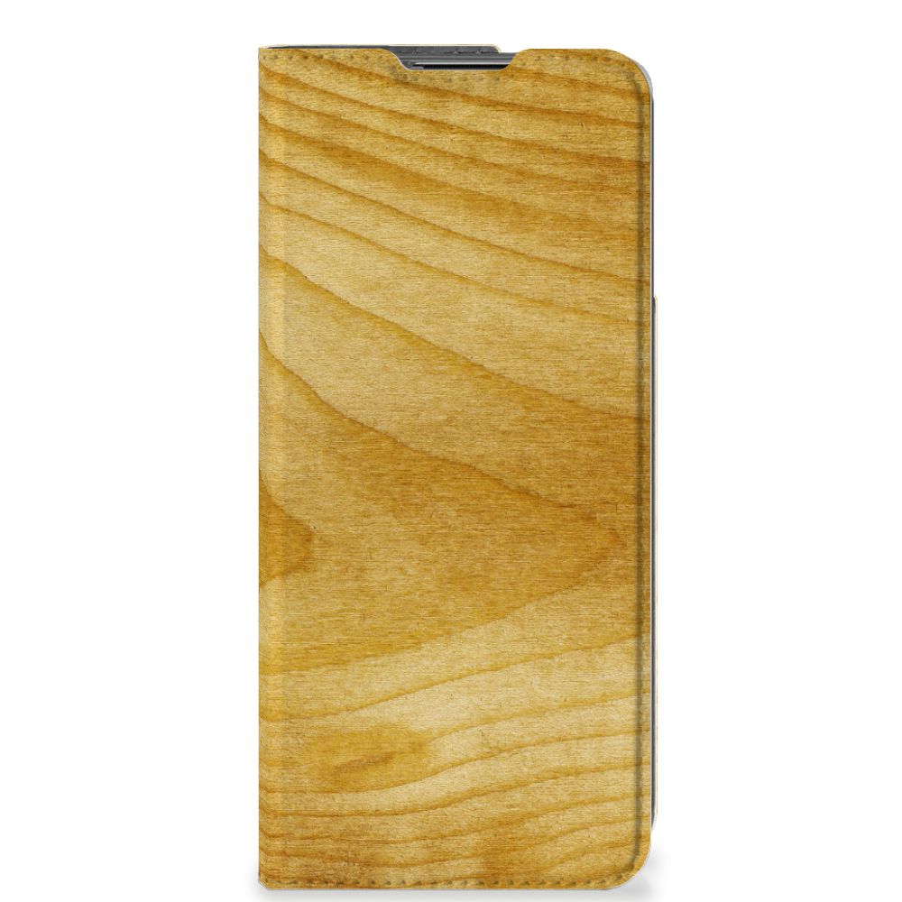 OnePlus Nord CE 2 5G Book Wallet Case Licht Hout - B2C Telecom