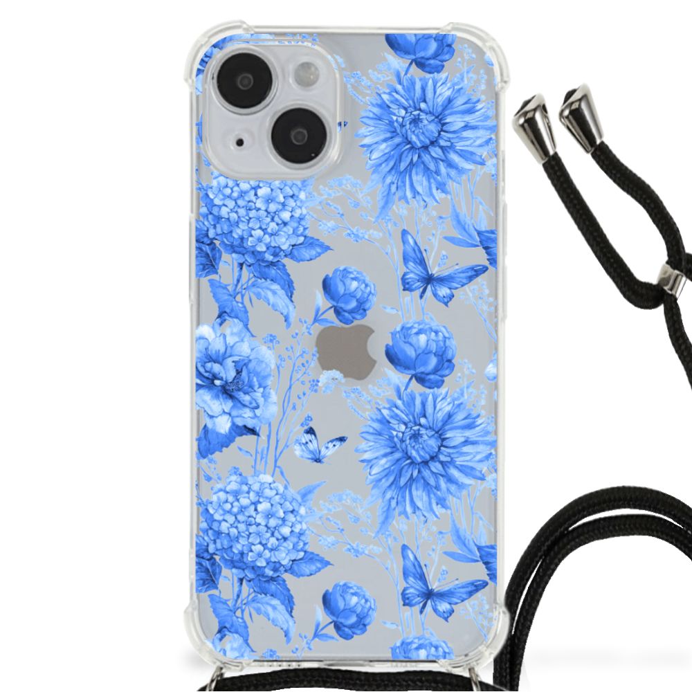Case voor iPhone 14 Flowers Blue B2C Telecom