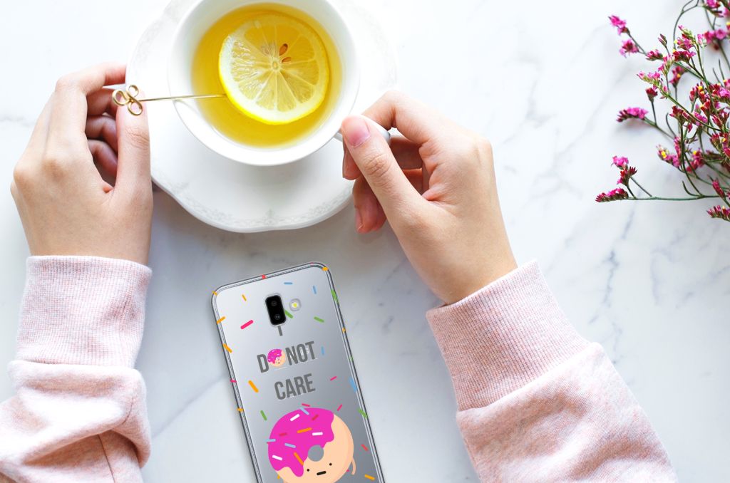 Samsung Galaxy J6 Plus (2018) Siliconen Case Donut Roze
