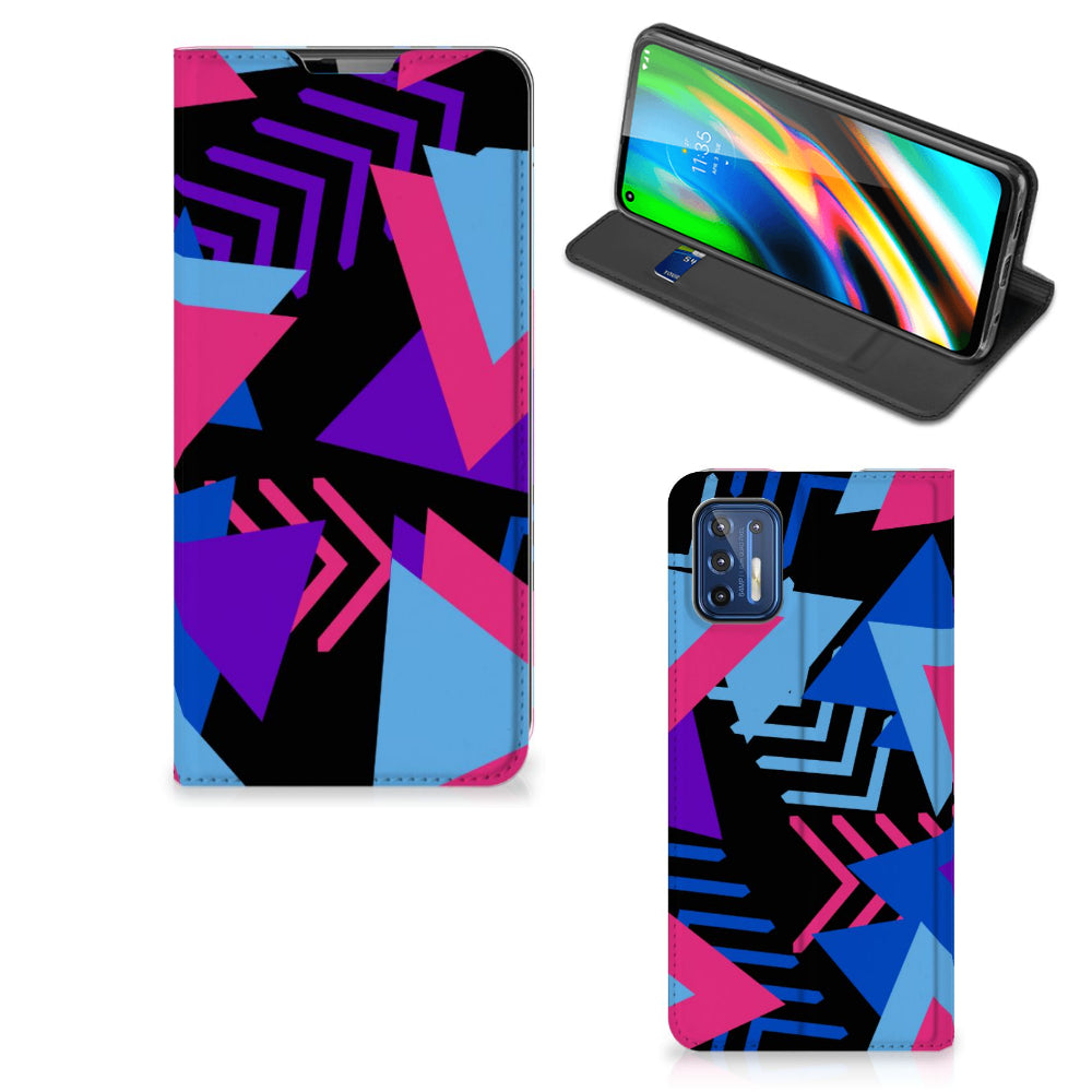 Motorola Moto G9 Plus Stand Case Funky Triangle