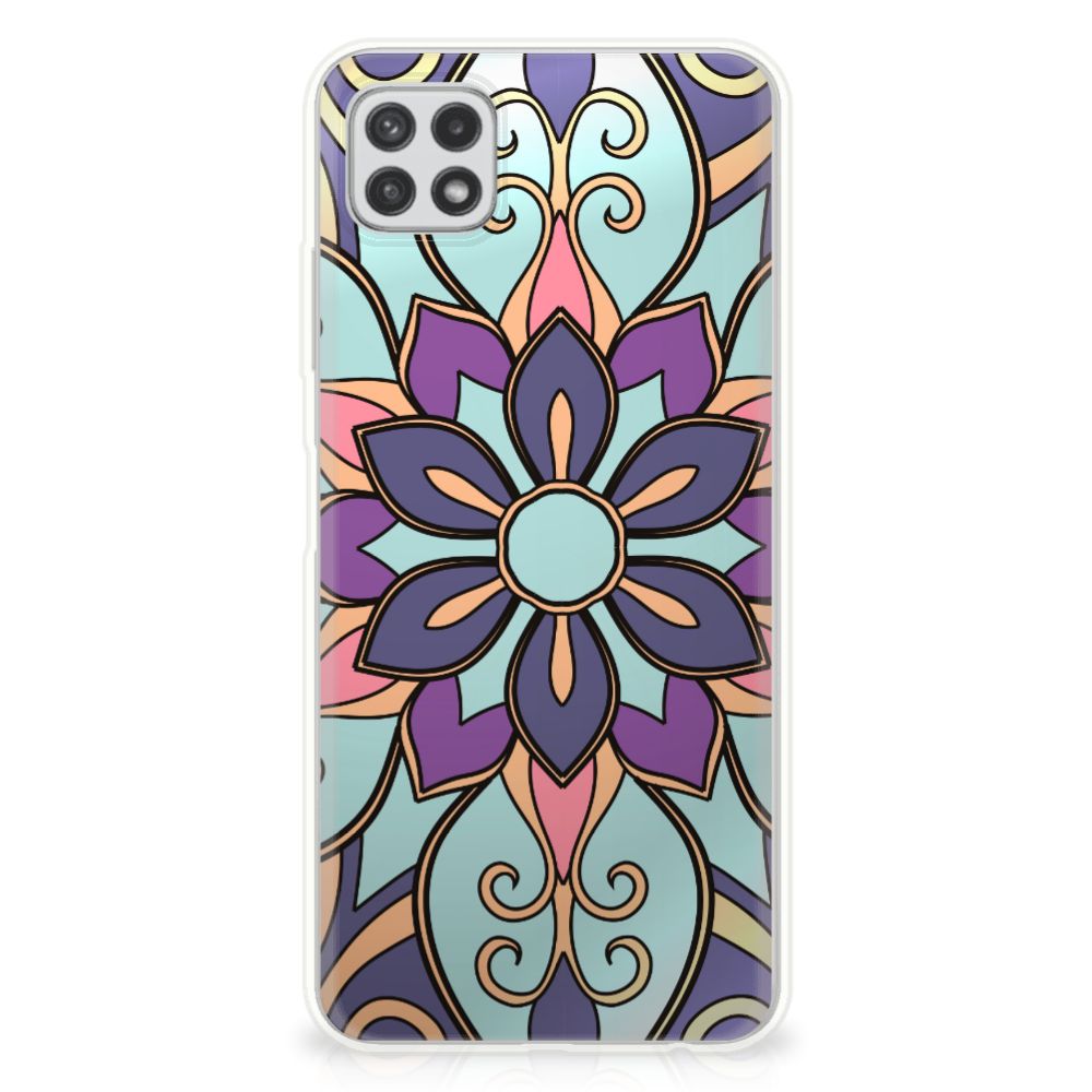 Samsung Galaxy A22 5G TPU Case Purple Flower B2C Telecom