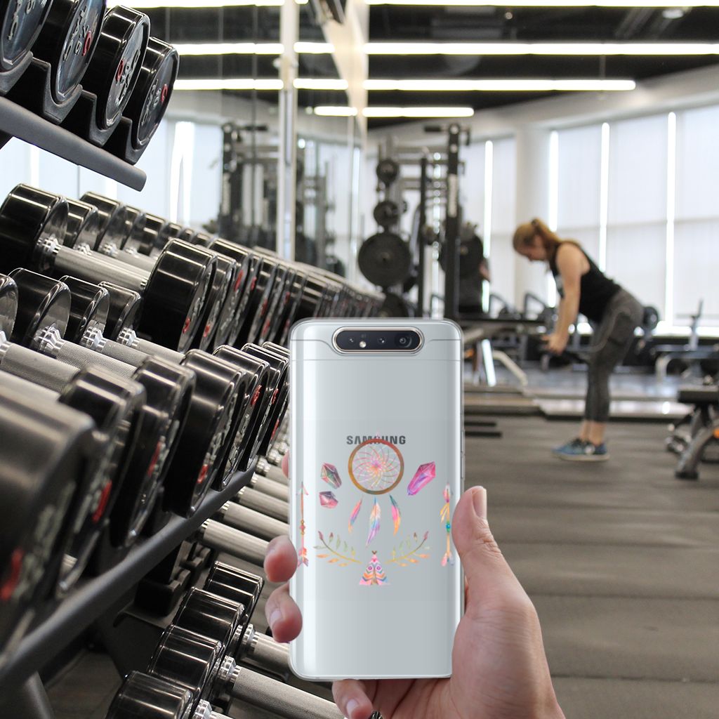 Samsung Galaxy A80 Telefoonhoesje met Naam Boho Dreamcatcher