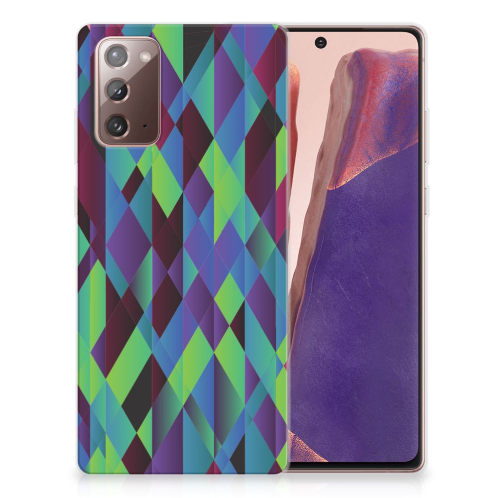 Samsung Note 20 TPU Hoesje Abstract Green Blue B2C Telecom