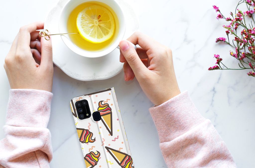 Samsung Galaxy M31 Flip Style Cover Icecream - B2C Telecom