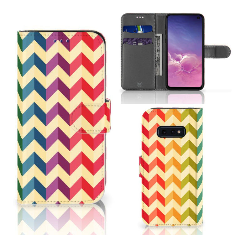 Samsung Galaxy S10e Telefoon Hoesje Zigzag Multi Color
