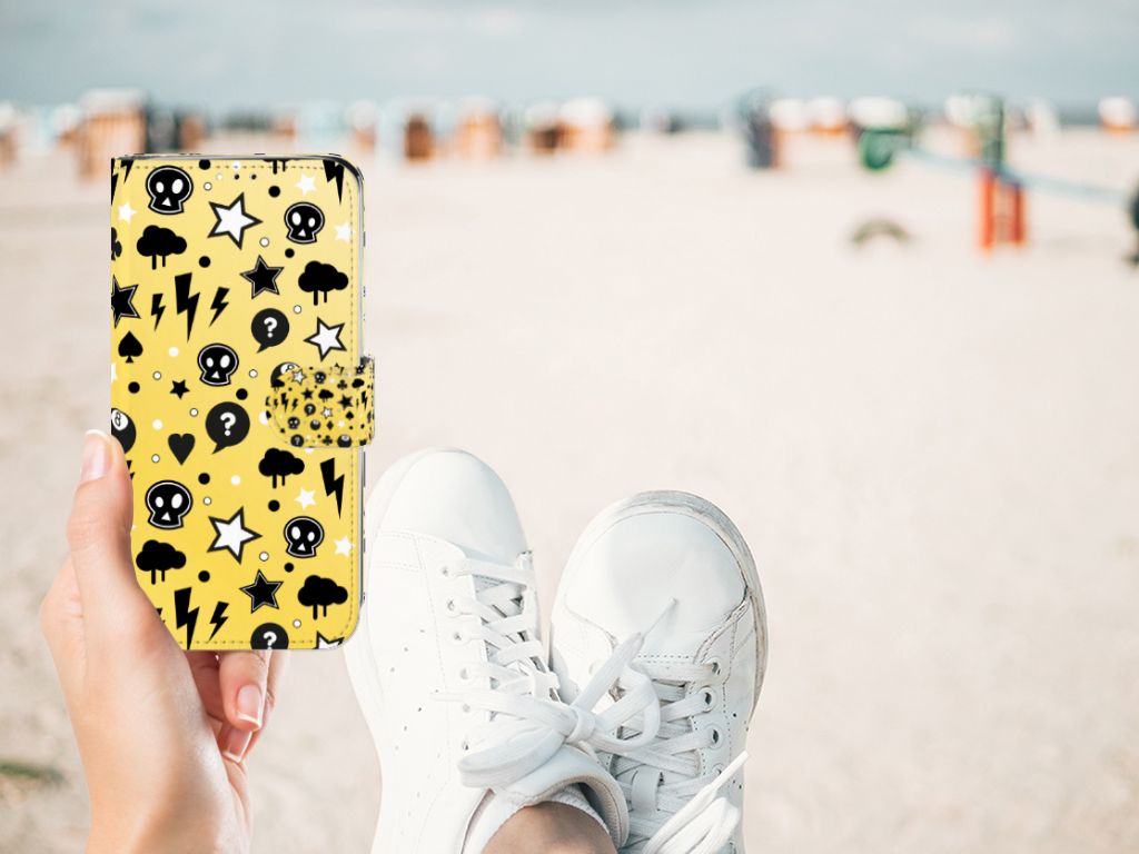 Telefoonhoesje met Naam Motorola Moto G7 | G7 Plus Punk Geel