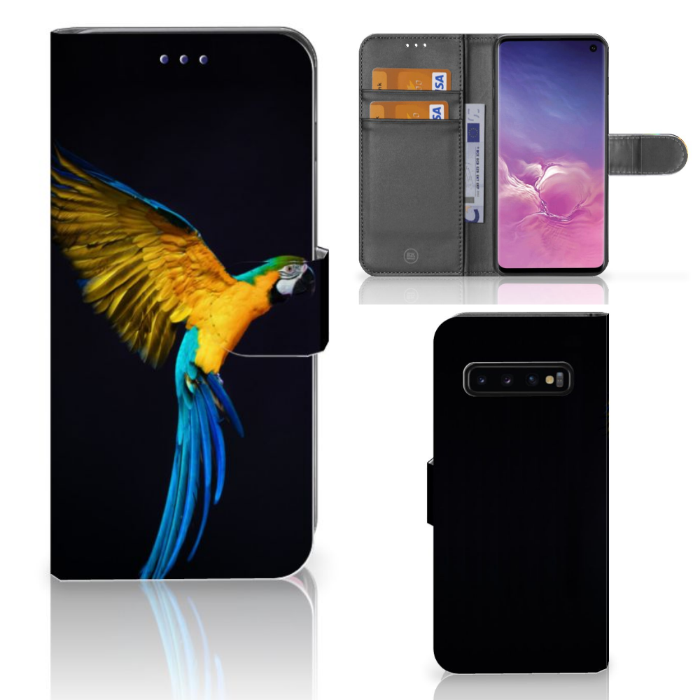Samsung Galaxy S10 Telefoonhoesje met Pasjes Papegaai