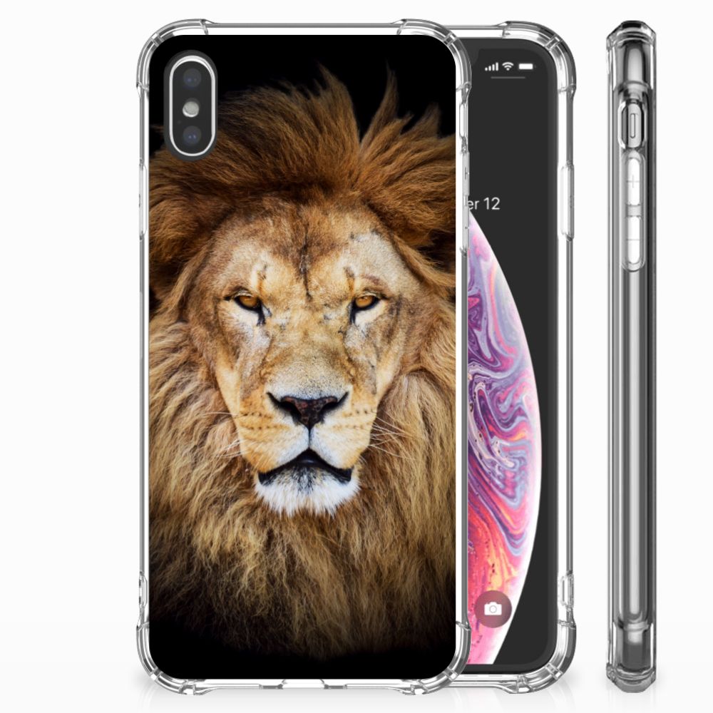 Apple iPhone Xs Max Case Anti-shock Leeuw