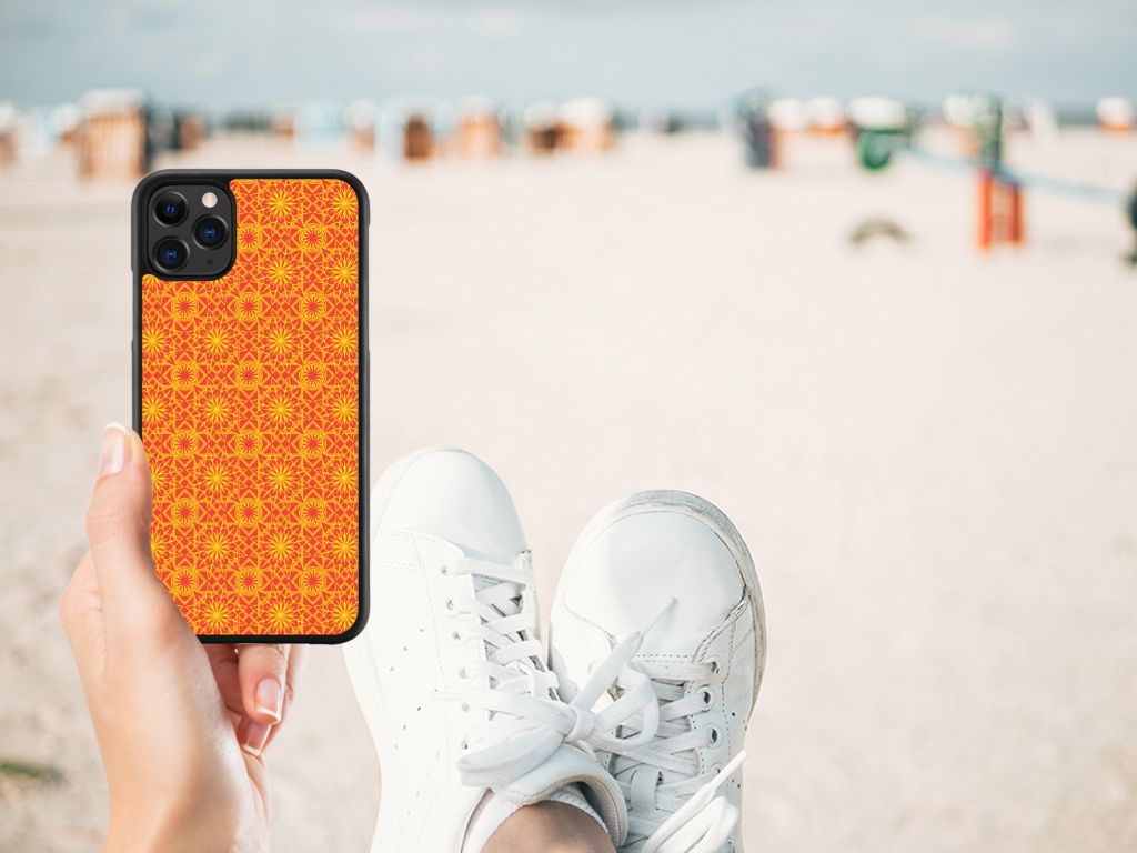 Apple iPhone 11 Pro Max Bumper Case Batik Oranje