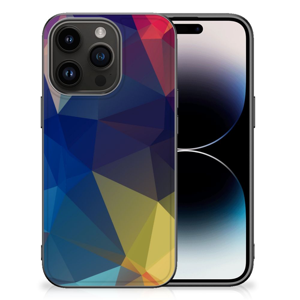 iPhone 15 Pro Backcover Polygon Dark