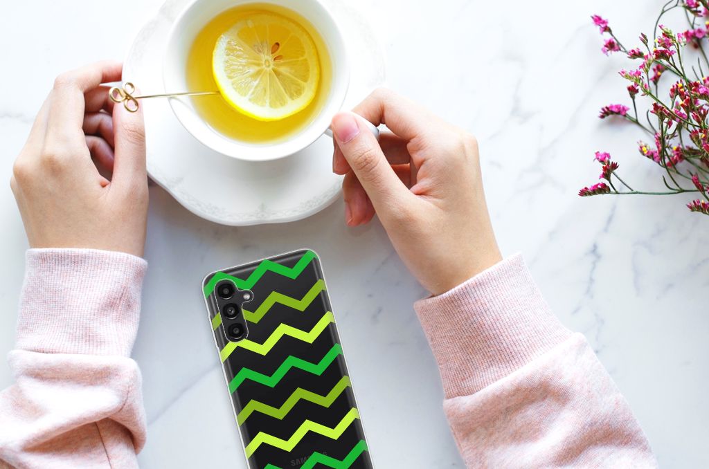 Samsung Galaxy A13 | A04s TPU bumper Zigzag Groen B2C Telecom