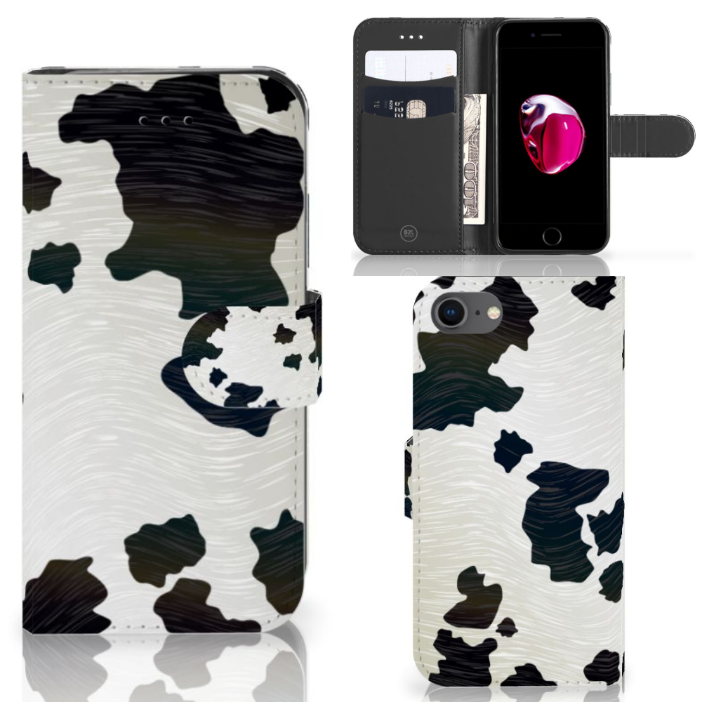 iPhone 7 | 8 | SE (2020) | SE (2022) Telefoonhoesje met Pasjes Koeienvlekken