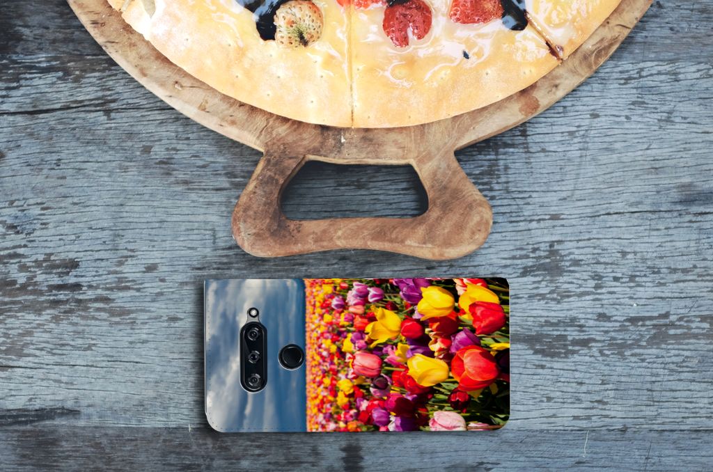 LG V40 Thinq Smart Cover Tulpen