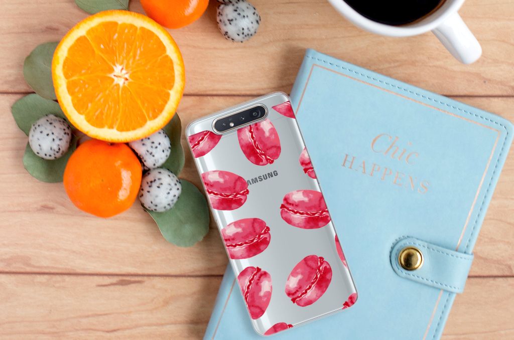 Samsung Galaxy A80 Siliconen Case Pink Macarons