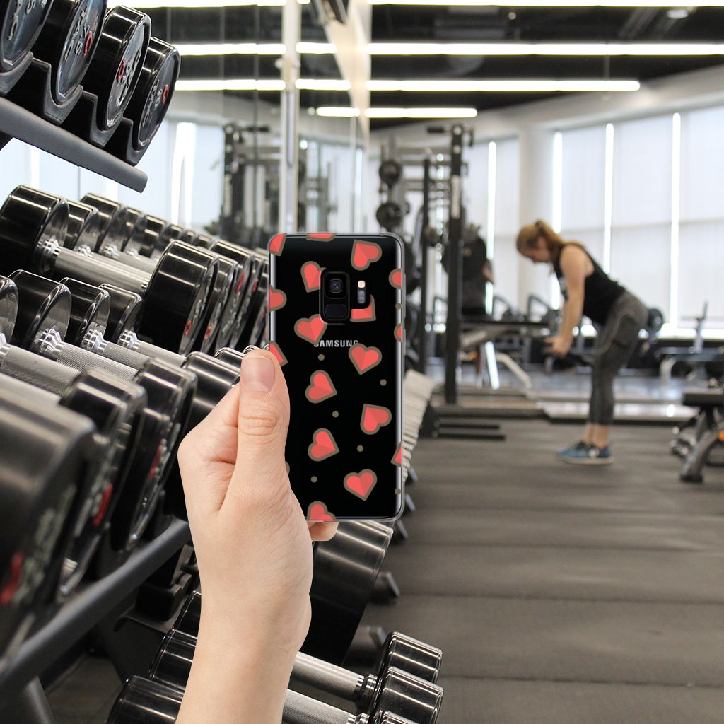 Samsung Galaxy S9 TPU bumper Hearts
