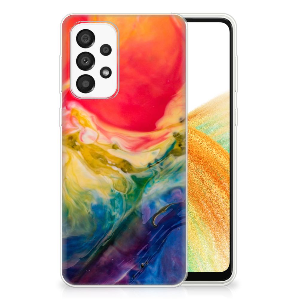 Hoesje maken Samsung Galaxy A33 5G Watercolor Dark B2C Telecom
