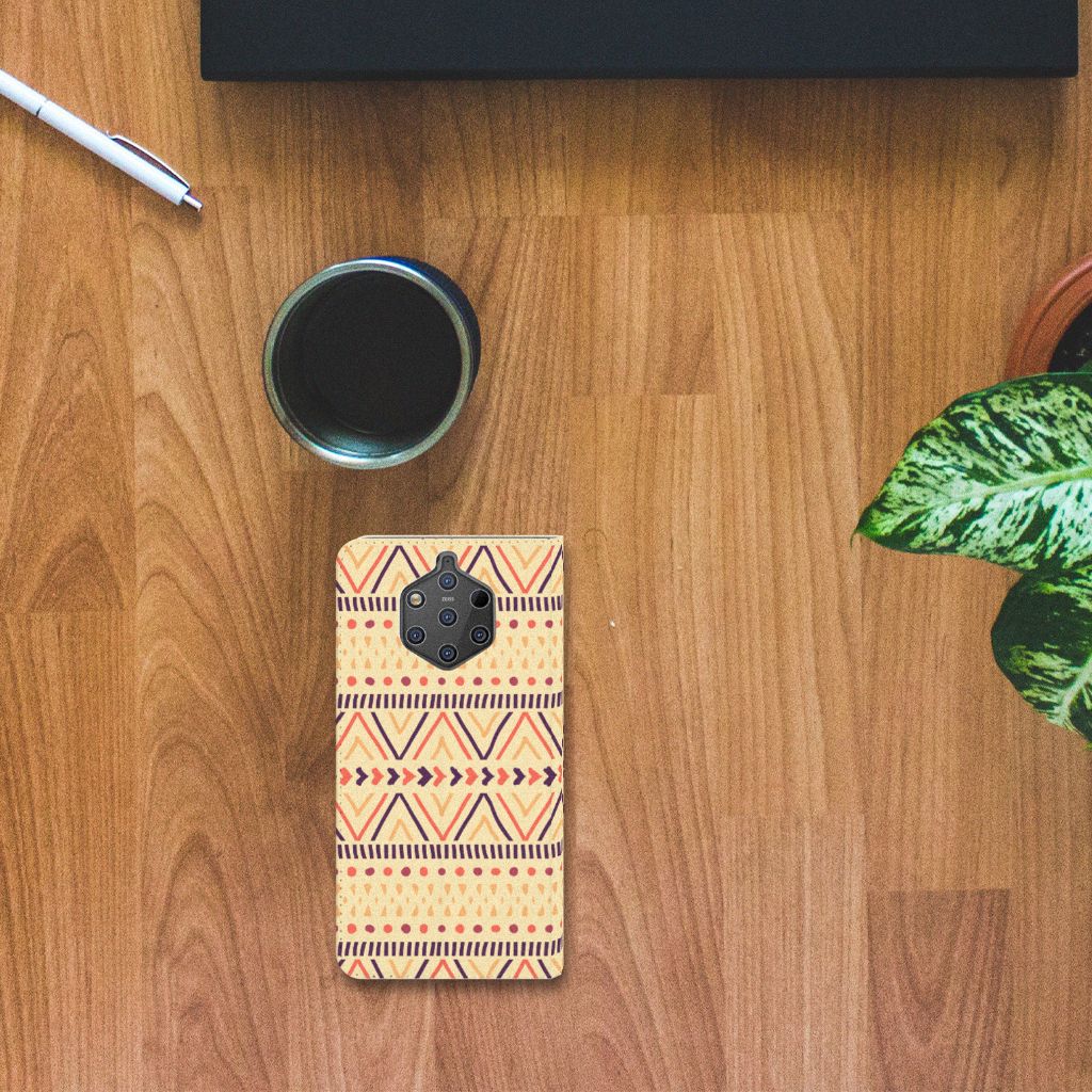 Nokia 9 PureView Hoesje met Magneet Aztec Yellow
