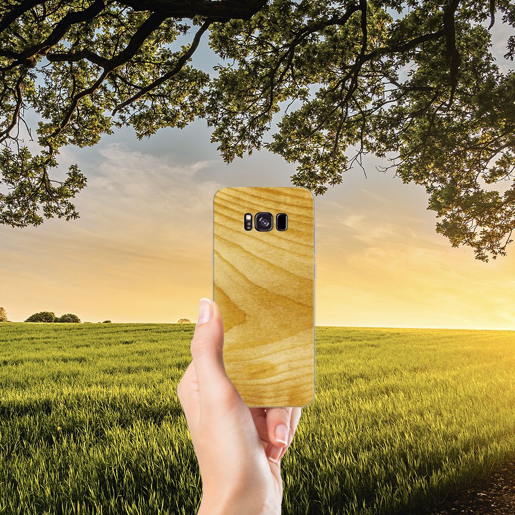 Samsung Galaxy S8 Plus Bumper Hoesje Licht Hout