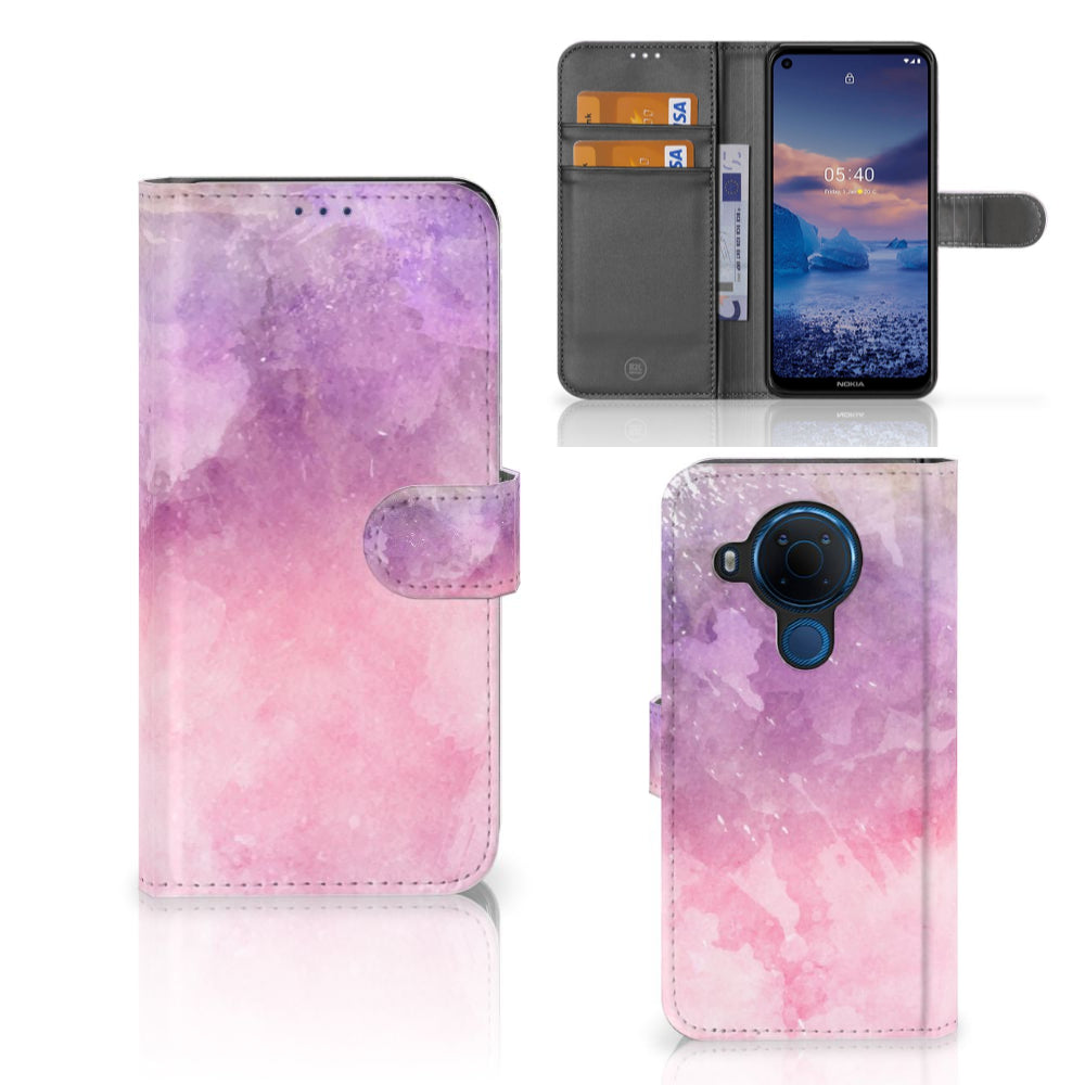 Hoesje Nokia 5.4 Pink Purple Paint
