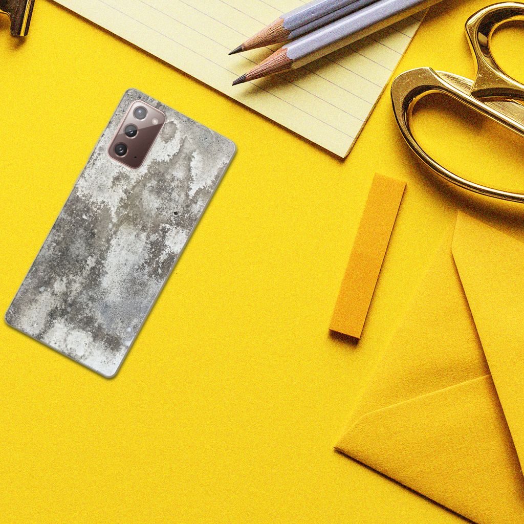 Samsung Note 20 TPU Siliconen Hoesje Beton Print B2C Telecom