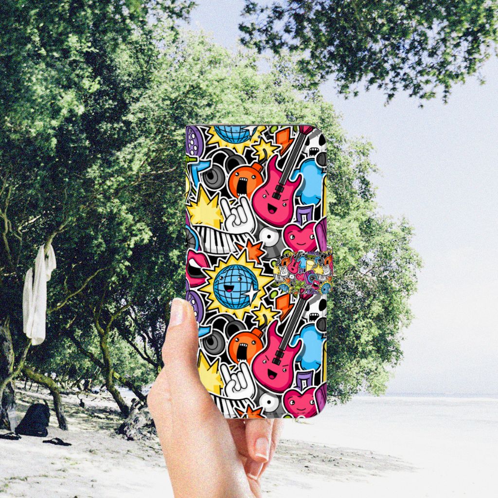 Nokia G50 Wallet Case met Pasjes Punk Rock