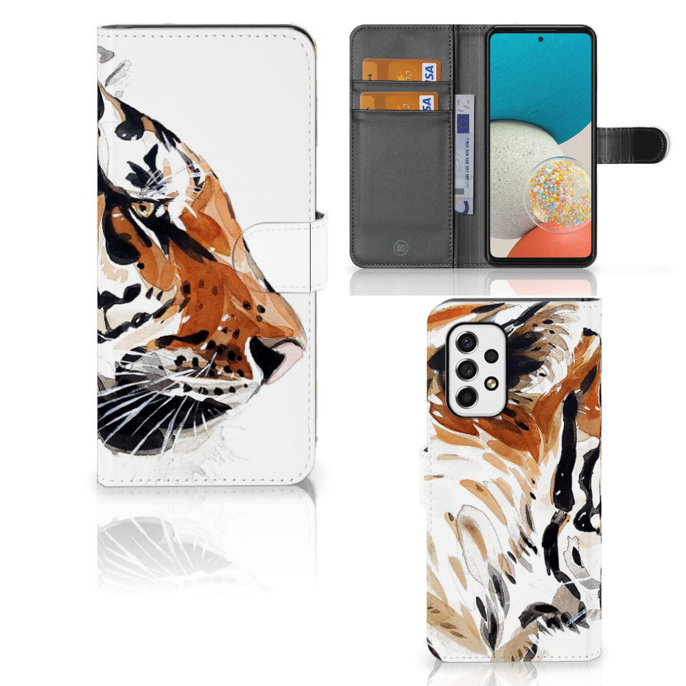 Hoesje Samsung Galaxy A53 Watercolor Tiger