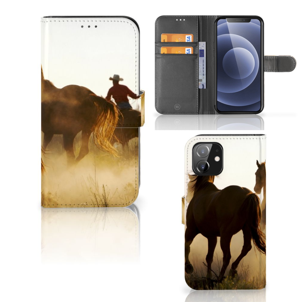 iPhone 12 | 12 Pro (6.1") Telefoonhoesje met Pasjes Design Cowboy