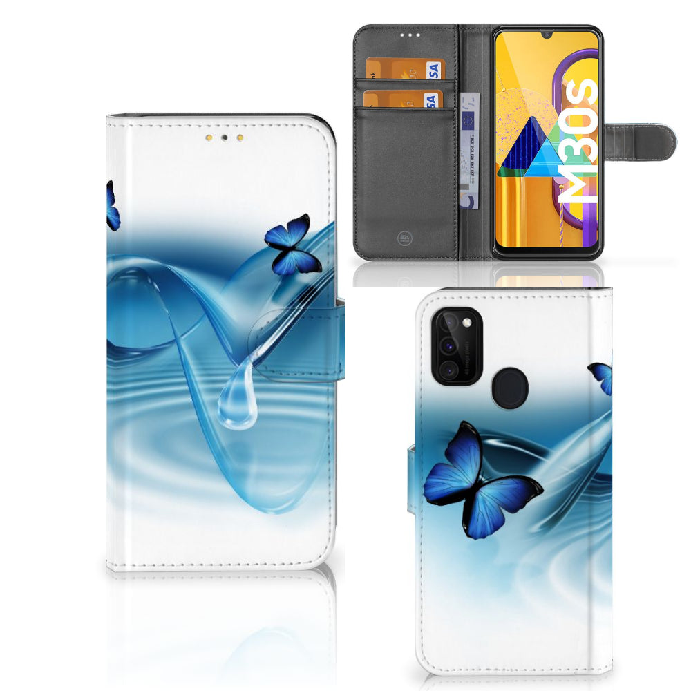 Samsung Galaxy M21 | M30s Telefoonhoesje met Pasjes Vlinders