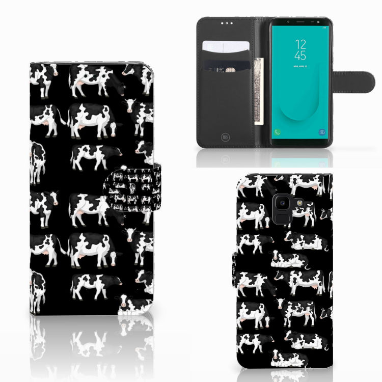 Samsung Galaxy J6 2018 Telefoonhoesje met Pasjes Koetjes