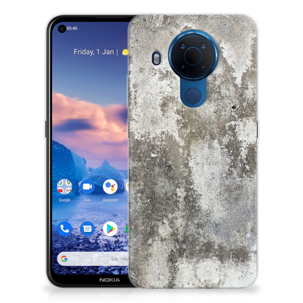 Nokia 5.4 TPU Siliconen Hoesje Beton Print