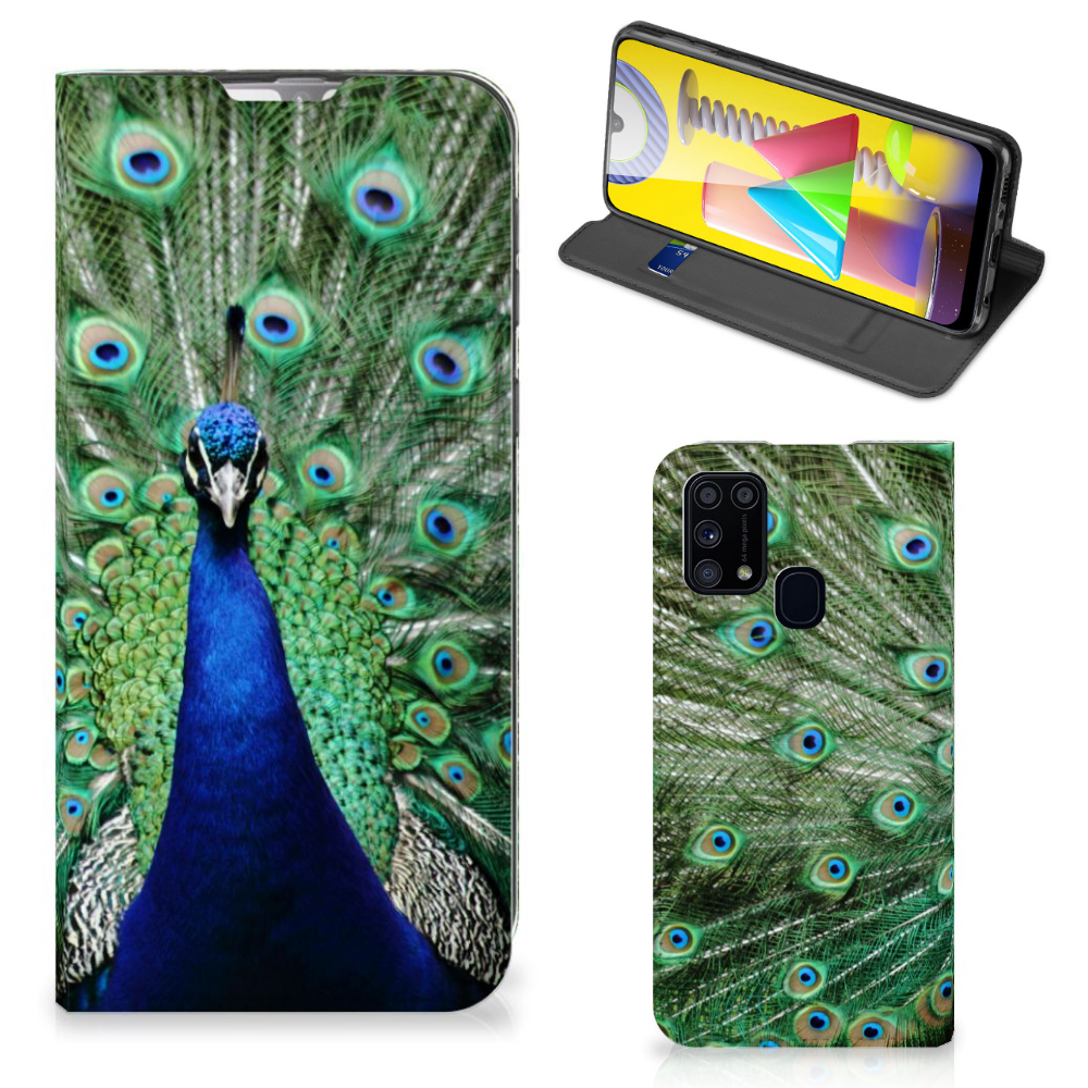 Samsung Galaxy M31 Hoesje maken Pauw - B2C Telecom