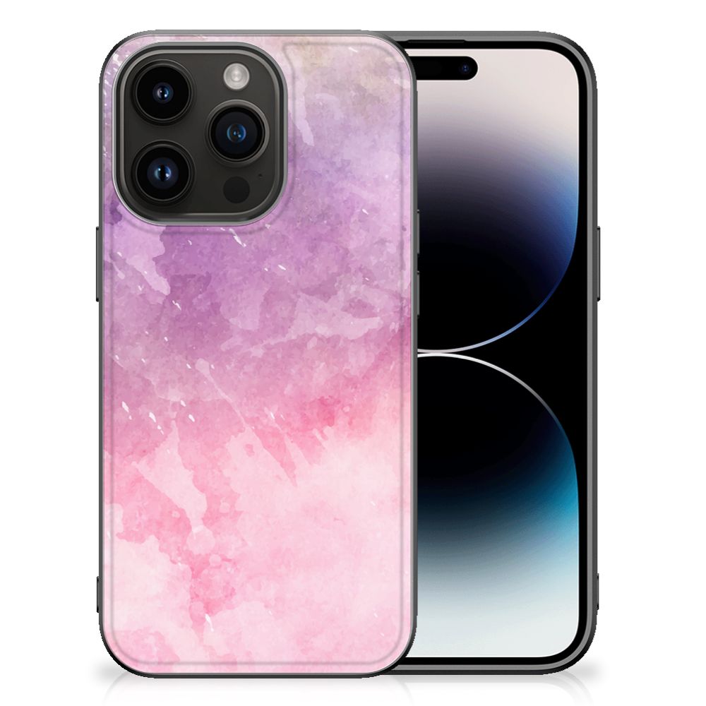 Kleurrijke Telefoonhoesje iPhone 15 Pro Pink Purple Paint