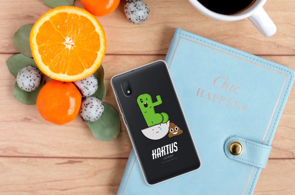 Alcatel 1B (2020) Telefoonhoesje met Naam Cactus Poo B2C Telecom