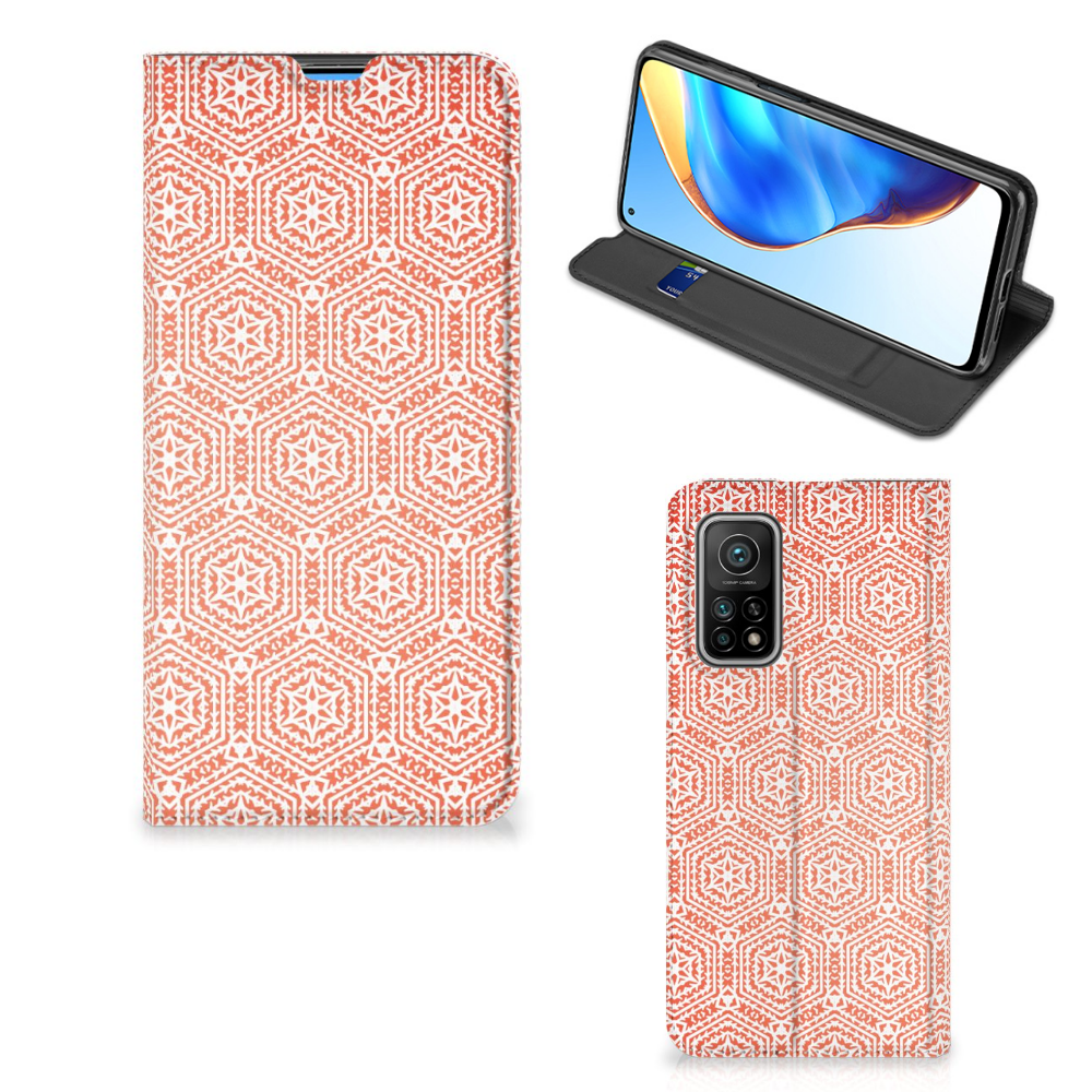 Xiaomi Mi 10T | 10T Pro Hoesje met Magneet Pattern Orange - B2C Telecom