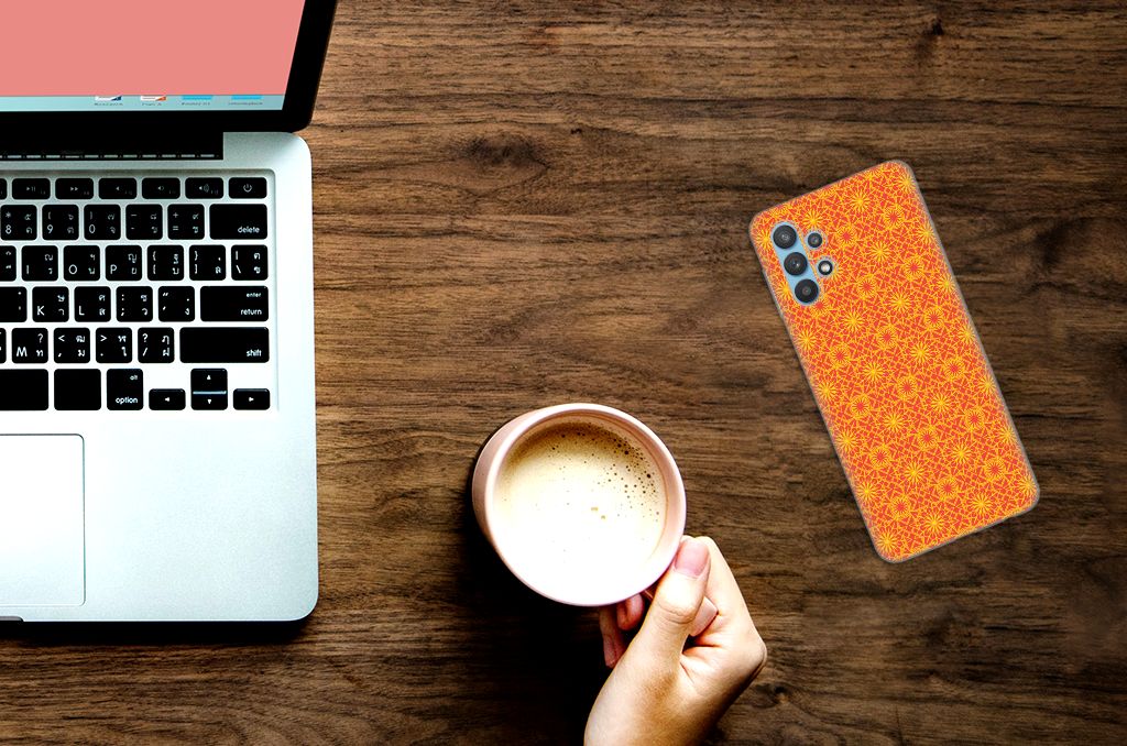 Samsung Galaxy A32 5G TPU bumper Batik Oranje B2C Telecom