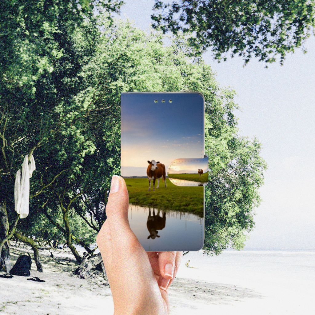 Sony Xperia XZ1 Telefoonhoesje met Pasjes Koe