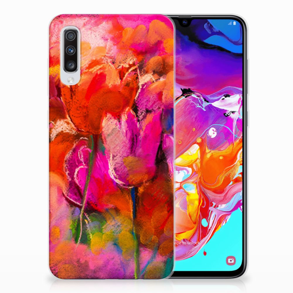 Hoesje maken Samsung Galaxy A70 Tulips