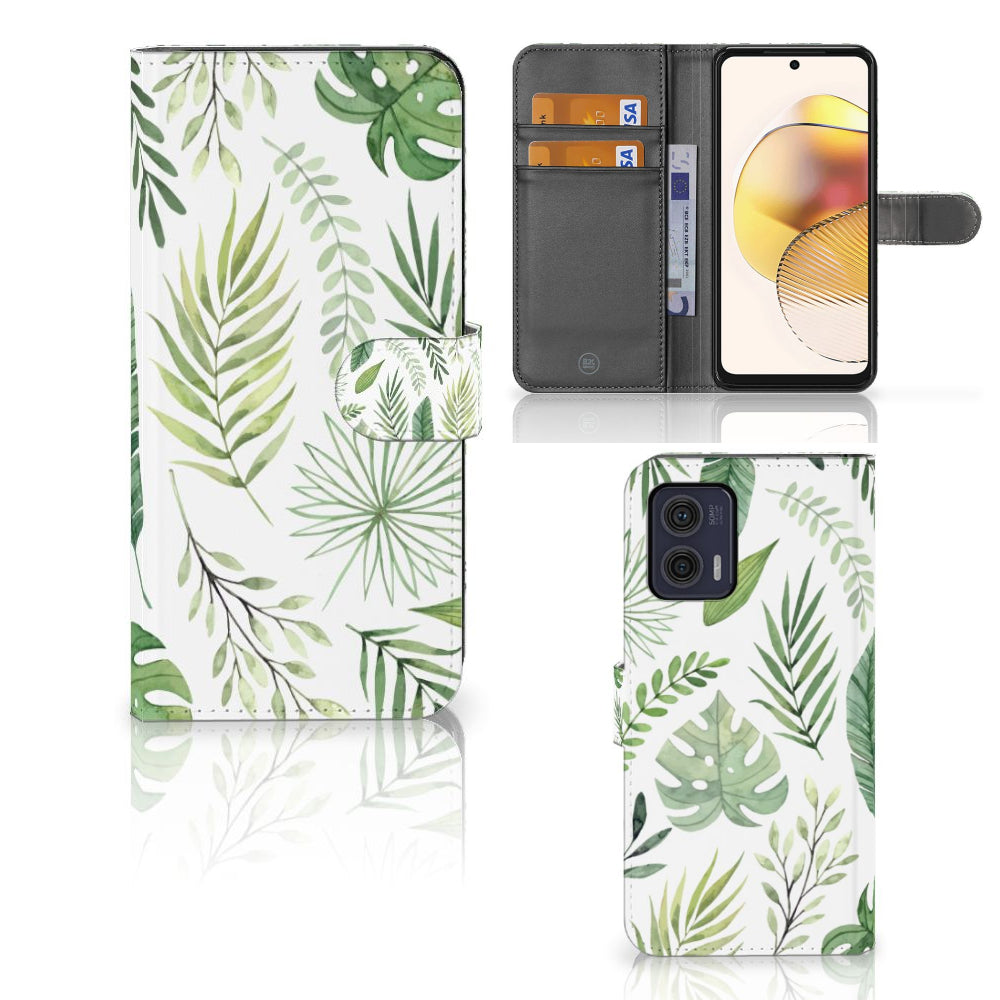 Motorola Moto G73 Hoesje Leaves
