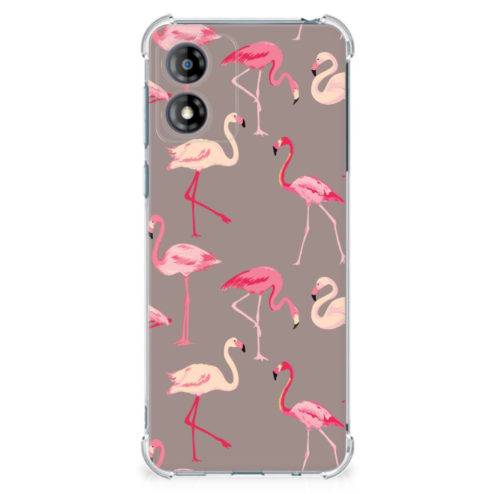 Motorola Moto E13 Case Anti-shock Flamingo