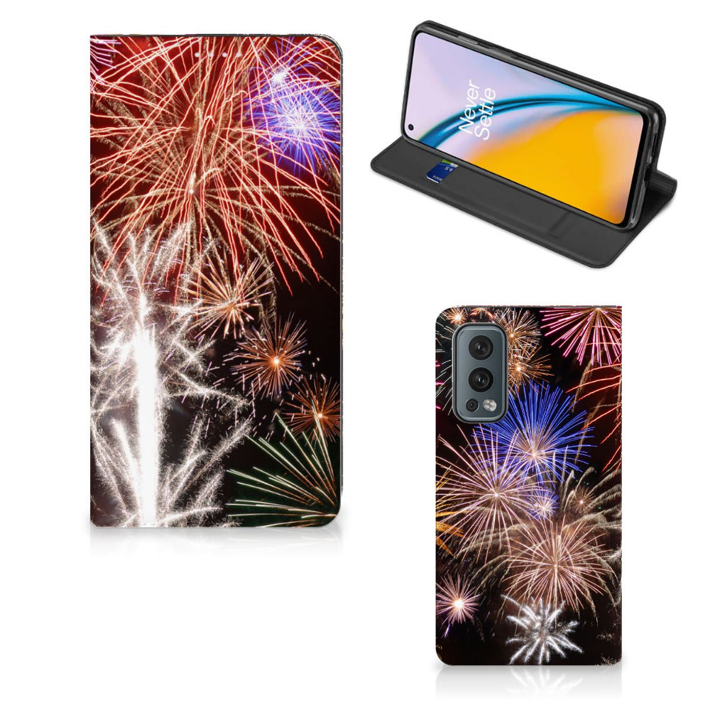 OnePlus Nord 2 5G Hippe Standcase Vuurwerk