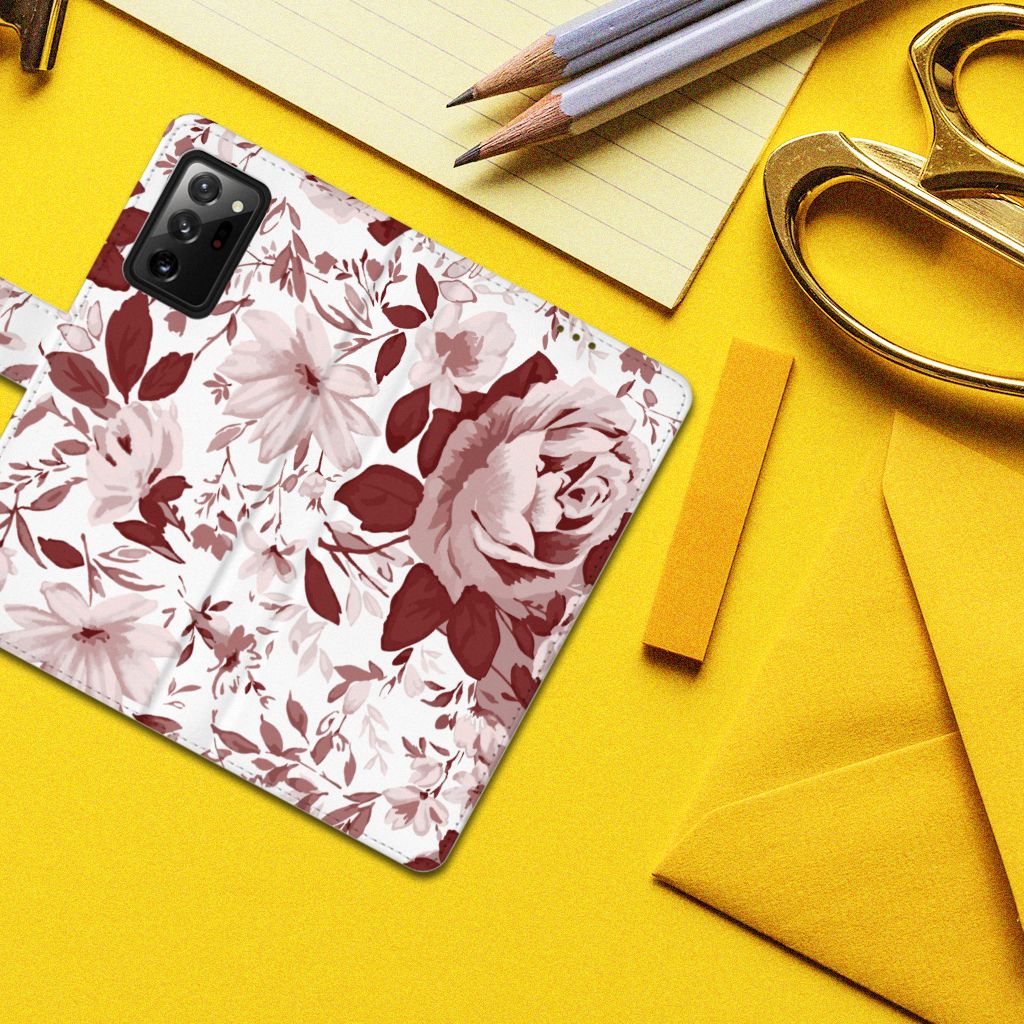 Hoesje Samsung Galaxy Note20 Ultra Watercolor Flowers
