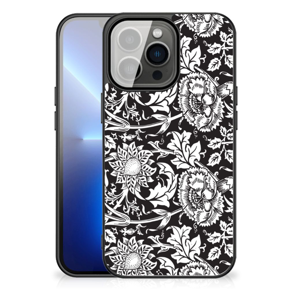 iPhone 13 Pro Max Bloemen Hoesje Black Flowers B2C Telecom