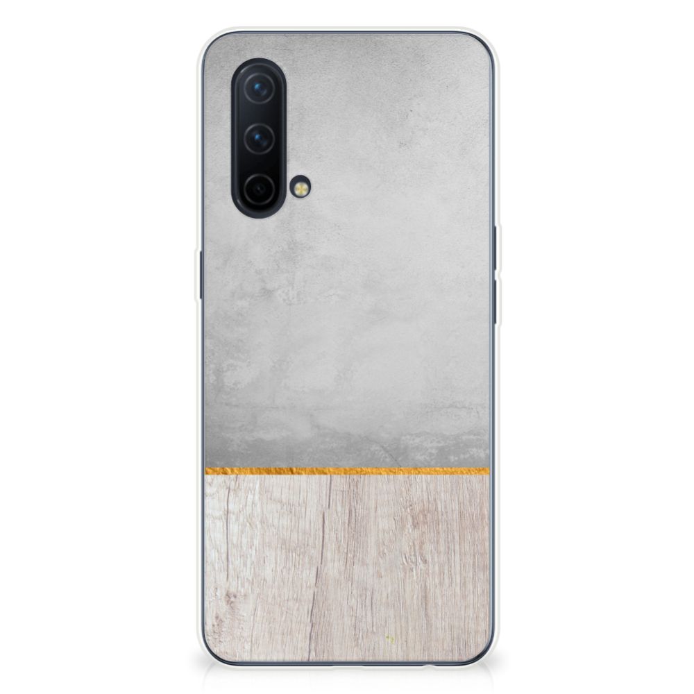 OnePlus Nord CE 5G Bumper Hoesje Wood Concrete