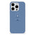 iPhone 15 Pro Telefoonhoesje met Naam Baby Rhino đĻ in blauw met schattig baby neushoorn design.