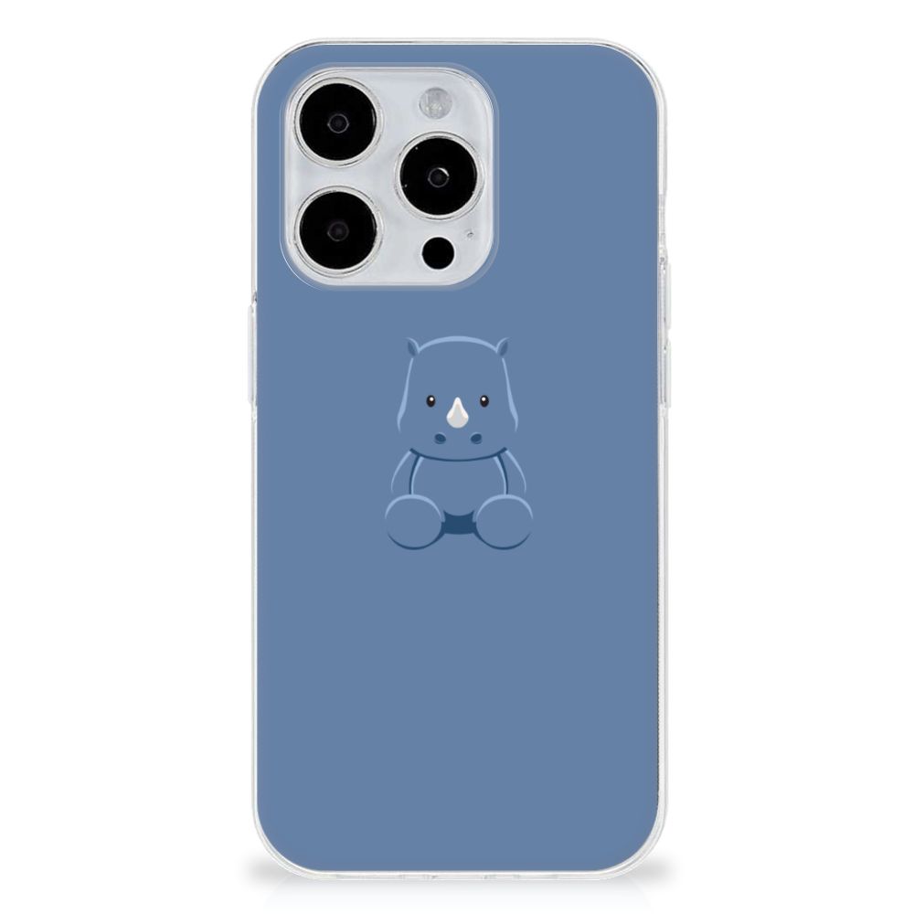 iPhone 15 Pro Telefoonhoesje met Naam Baby Rhino