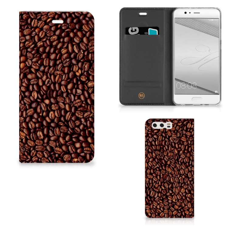 Huawei P10 Plus Flip Style Cover Koffiebonen