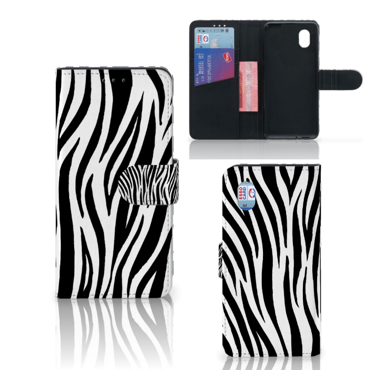 Alcatel 1B (2020) Telefoonhoesje met Pasjes Zebra