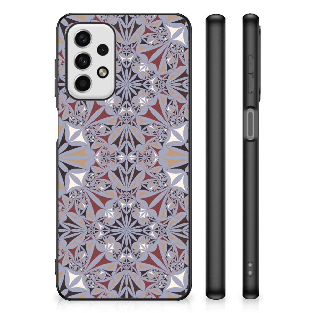 Samsung Galaxy A23 Marmeren Print Telefoonhoesje Flower Tiles B2C Telecom