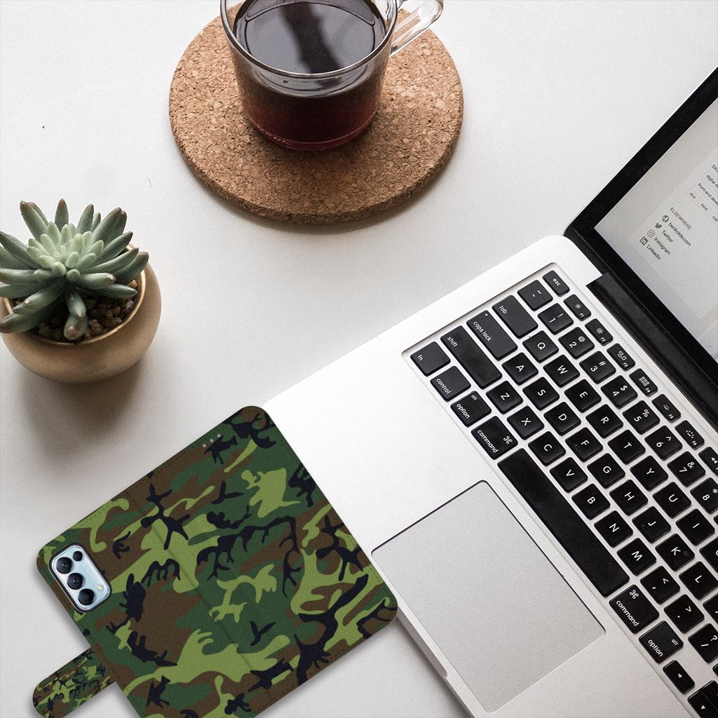 OPPO Find X3 Lite Telefoon Hoesje Army Dark